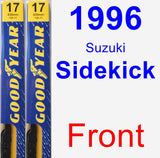 Front Wiper Blade Pack for 1996 Suzuki Sidekick - Premium