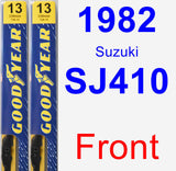 Front Wiper Blade Pack for 1982 Suzuki SJ410 - Premium