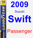 Passenger Wiper Blade for 2009 Suzuki Swift - Premium