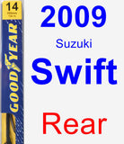 Rear Wiper Blade for 2009 Suzuki Swift - Premium