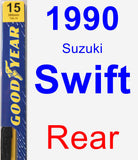 Rear Wiper Blade for 1990 Suzuki Swift - Premium