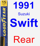 Rear Wiper Blade for 1991 Suzuki Swift - Premium