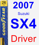 Driver Wiper Blade for 2007 Suzuki SX4 - Premium