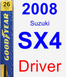 Driver Wiper Blade for 2008 Suzuki SX4 - Premium