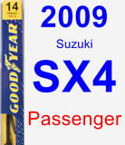 Passenger Wiper Blade for 2009 Suzuki SX4 - Premium