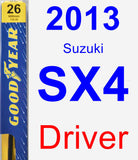 Driver Wiper Blade for 2013 Suzuki SX4 - Premium