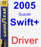 Driver Wiper Blade for 2005 Suzuki Swift+ - Premium