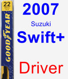 Driver Wiper Blade for 2007 Suzuki Swift+ - Premium