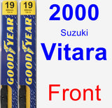 Front Wiper Blade Pack for 2000 Suzuki Vitara - Premium