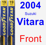 Front Wiper Blade Pack for 2004 Suzuki Vitara - Premium