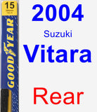 Rear Wiper Blade for 2004 Suzuki Vitara - Premium