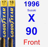 Front Wiper Blade Pack for 1996 Suzuki X-90 - Premium