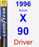 Driver Wiper Blade for 1996 Suzuki X-90 - Premium