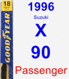 Passenger Wiper Blade for 1996 Suzuki X-90 - Premium