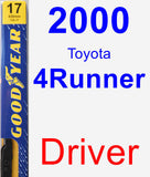 Driver Wiper Blade for 2000 Toyota 4Runner - Premium