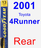 Rear Wiper Blade for 2001 Toyota 4Runner - Premium