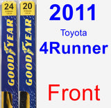 Front Wiper Blade Pack for 2011 Toyota 4Runner - Premium