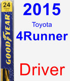 Driver Wiper Blade for 2015 Toyota 4Runner - Premium