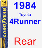 Rear Wiper Blade for 1984 Toyota 4Runner - Premium