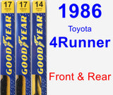 Front & Rear Wiper Blade Pack for 1986 Toyota 4Runner - Premium