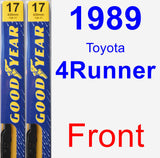 Front Wiper Blade Pack for 1989 Toyota 4Runner - Premium