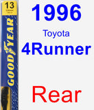 Rear Wiper Blade for 1996 Toyota 4Runner - Premium