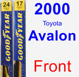 Front Wiper Blade Pack for 2000 Toyota Avalon - Premium