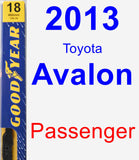 Passenger Wiper Blade for 2013 Toyota Avalon - Premium