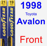 Front Wiper Blade Pack for 1998 Toyota Avalon - Premium