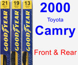 Front & Rear Wiper Blade Pack for 2000 Toyota Camry - Premium