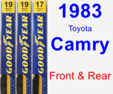 Front & Rear Wiper Blade Pack for 1983 Toyota Camry - Premium