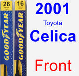 Front Wiper Blade Pack for 2001 Toyota Celica - Premium