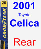 Rear Wiper Blade for 2001 Toyota Celica - Premium