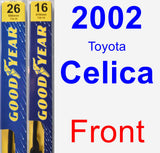 Front Wiper Blade Pack for 2002 Toyota Celica - Premium