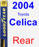 Rear Wiper Blade for 2004 Toyota Celica - Premium