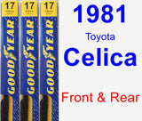 Front & Rear Wiper Blade Pack for 1981 Toyota Celica - Premium