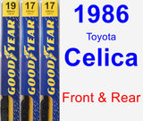 Front & Rear Wiper Blade Pack for 1986 Toyota Celica - Premium