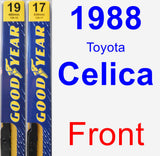 Front Wiper Blade Pack for 1988 Toyota Celica - Premium