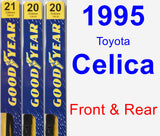 Front & Rear Wiper Blade Pack for 1995 Toyota Celica - Premium