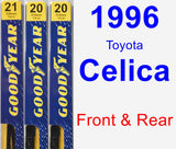 Front & Rear Wiper Blade Pack for 1996 Toyota Celica - Premium