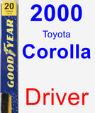 Driver Wiper Blade for 2000 Toyota Corolla - Premium