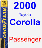 Passenger Wiper Blade for 2000 Toyota Corolla - Premium