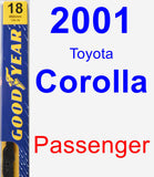 Passenger Wiper Blade for 2001 Toyota Corolla - Premium