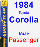 Passenger Wiper Blade for 1984 Toyota Corolla - Premium