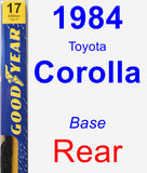 Rear Wiper Blade for 1984 Toyota Corolla - Premium