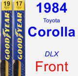 Front Wiper Blade Pack for 1984 Toyota Corolla - Premium