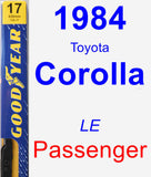 Passenger Wiper Blade for 1984 Toyota Corolla - Premium