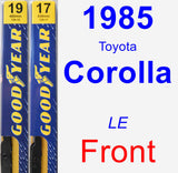 Front Wiper Blade Pack for 1985 Toyota Corolla - Premium