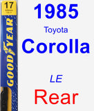 Rear Wiper Blade for 1985 Toyota Corolla - Premium