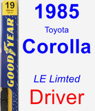 Driver Wiper Blade for 1985 Toyota Corolla - Premium